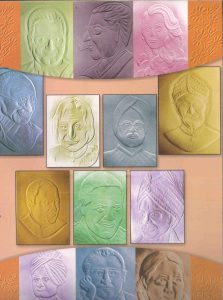 Embossed Paintings Using Finger Nails Sistla Ramakrishna Rao