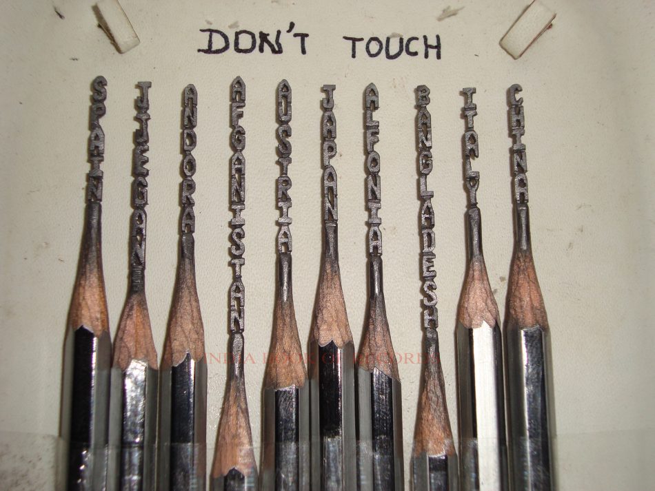 LONGEST PENCILLEAD CARVING India Book of Records