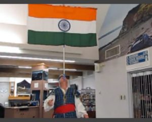 LONGEST TIME TO BALANCE THE INDIAN FLAG ON CHIN 