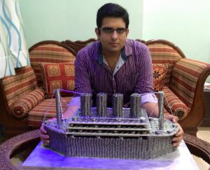 TITANIC MODEL CREATED BY USING COINS