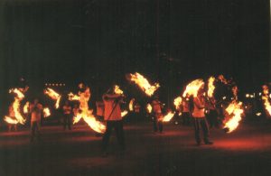 MOST PEOPLE PERFORMED FIRE DANCE TOGETHER