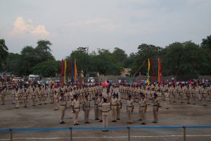 BLOWING BUGLE IN  SYNCHRONIZATION WHILE ON MOVE