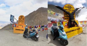 FIRST 110CC SCOOTER TO REACH KHARDUNG LA
