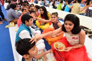 MOST SISTERS TYING RAKHI TO BROTHERS AT SINGLE VENUE