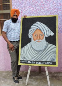 PORTRAIT USING MUSTARD SEEDS